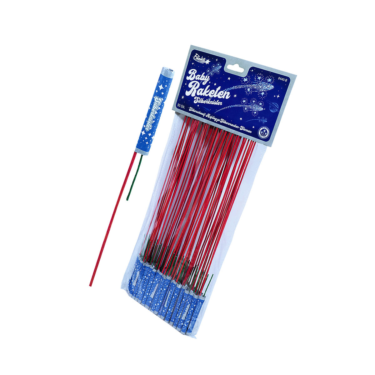 Funke Baby Raketen Silberknister (1 VPE=50 Stk.)