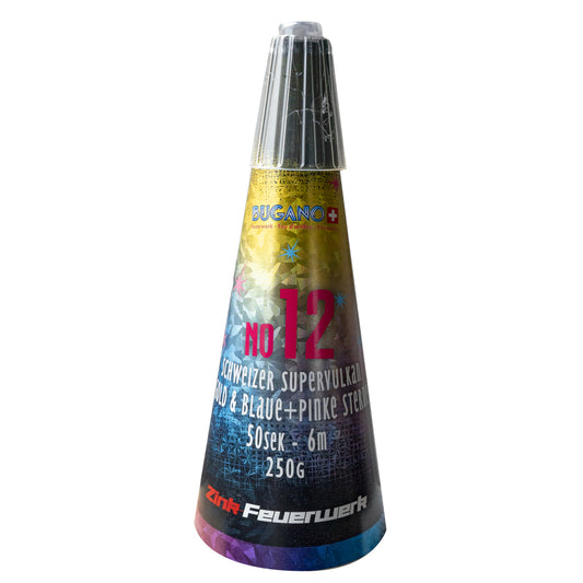 Schweizer Supervulkan Zink No.12 Gold-Blau-Pink