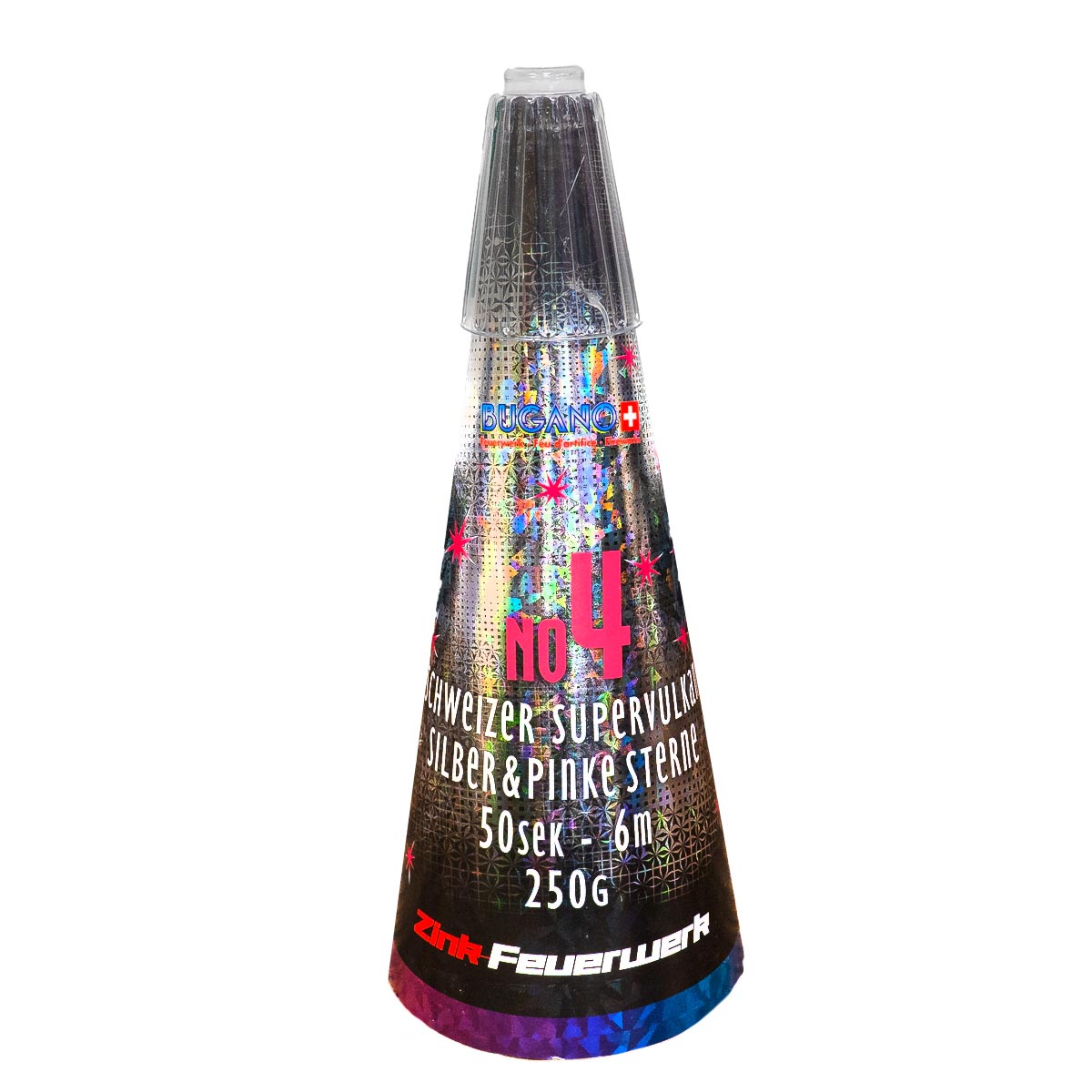 Schweizer Supervulkan Zink No.4 Silber- Pink