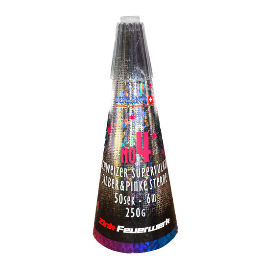 Schweizer Supervulkan Zink No.4 Silber- Pink