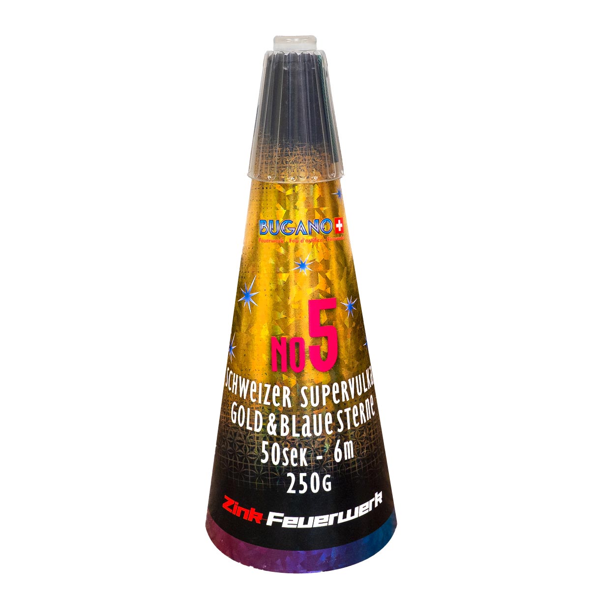Schweizer Supervulkan Zink No.5 Gold- Blau